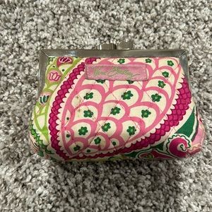 Vera Bradley coin purse pinwheel pink 2008